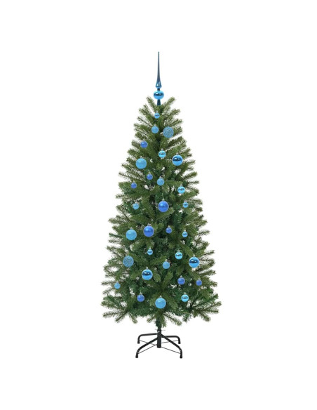 Albero di Natale artificiale con 150 LED Verde 150 cm PE e PVC