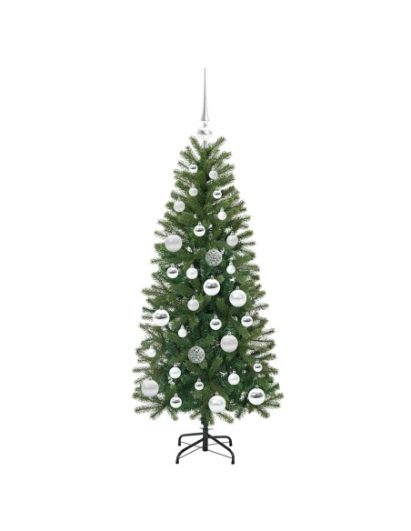 Albero di Natale artificiale con 150 LED Verde 120 cm PE e PVC