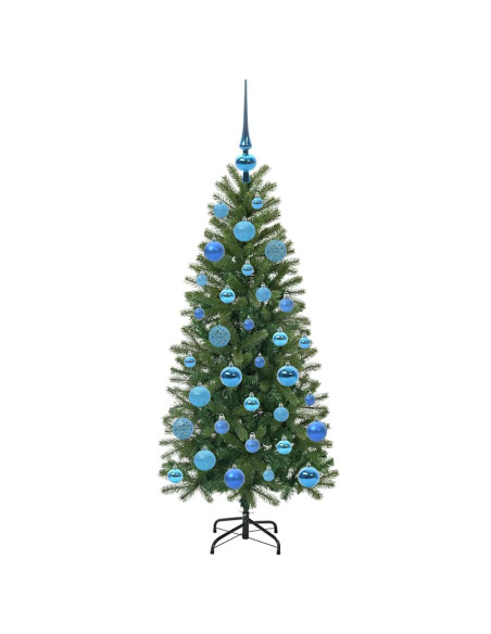 Albero di Natale artificiale con 150 LED Verde 120 cm PE e PVC
