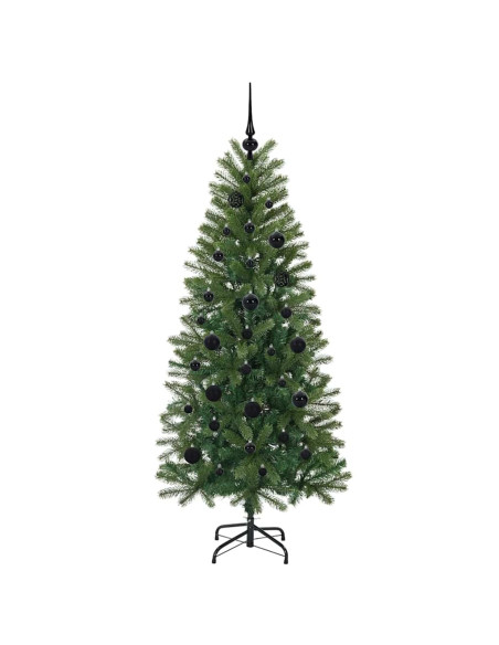 Albero di Natale artificiale con 150 LED Verde 150 cm PE e PVC