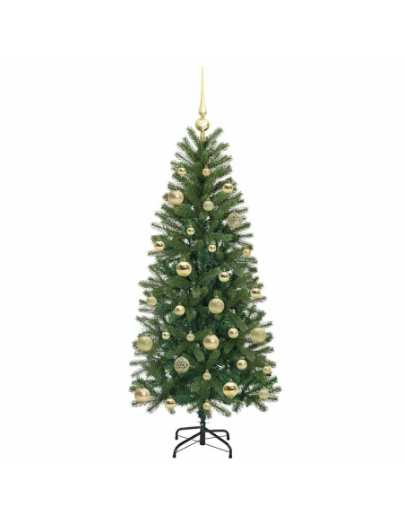 Albero di Natale artificiale con 150 LED Verde 150 cm PE e PVC