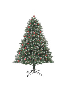Albero di Natale artificiale con 300 LED Verde 210 cm 2