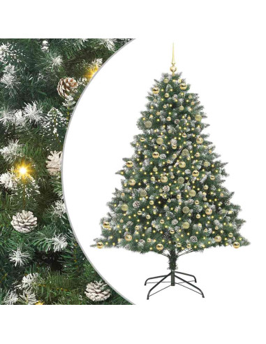 Albero di Natale artificiale con 300 LED Verde 210 cm