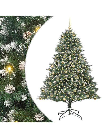 Albero di Natale artificiale con 300 LED Verde 210 cm