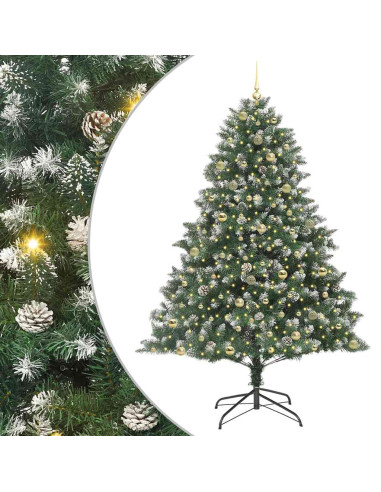 Albero di Natale artificiale con 300 LED Verde 240 cm