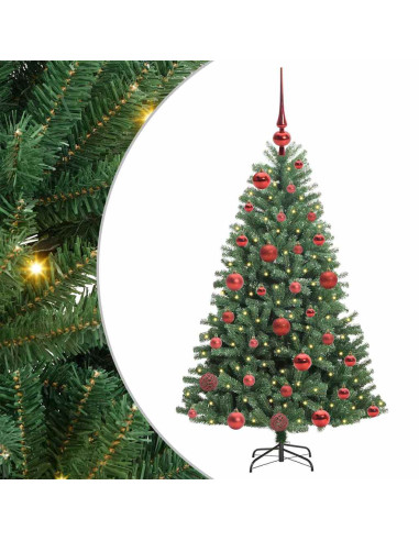 Albero di Natale Artificiale con Rami Pieghevoli Verde 120 cm