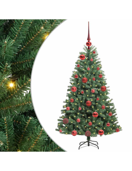 Albero di Natale Artificiale con Rami Pieghevoli Verde 120 cm