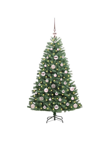 Albero di Natale Artificiale con Rami Pieghevoli Verde 120 cm