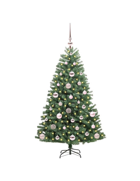 Albero di Natale Artificiale con Rami Pieghevoli Verde 120 cm