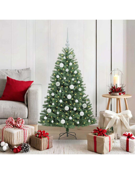 Albero di Natale Artificiale con Rami Pieghevoli Verde 120 cm