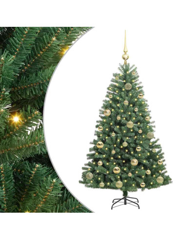 Albero di Natale Artificiale con Rami Pieghevoli Verde 120 cm