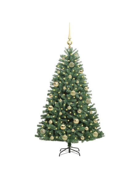Albero di Natale Artificiale con Rami Pieghevoli Verde 120 cm
