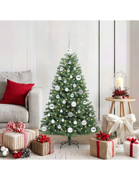 Albero di Natale Artificiale con Rami Pieghevoli Verde 120 cm