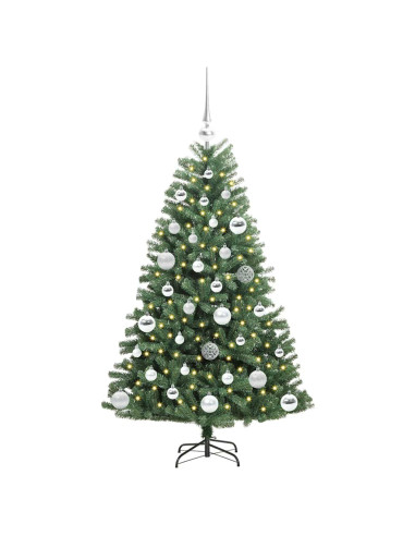 Albero di Natale Artificiale con Rami Pieghevoli Verde 120 cm