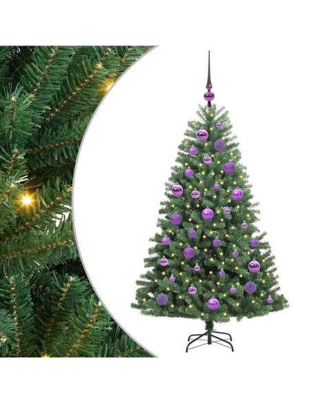 Albero di Natale Artificiale con Rami Pieghevoli Verde 120 cm
