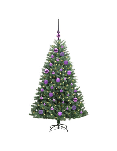 Albero di Natale Artificiale con Rami Pieghevoli Verde 120 cm