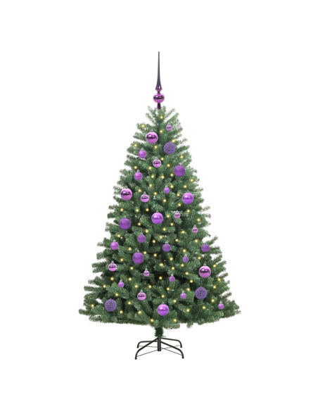 Albero di Natale Artificiale con Rami Pieghevoli Verde 120 cm