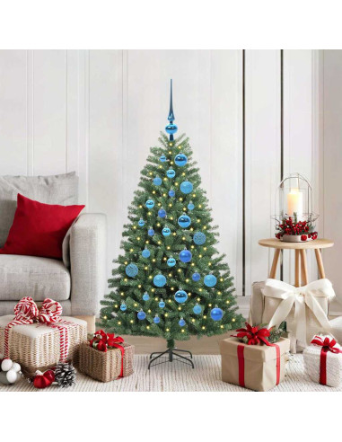 Albero di Natale Artificiale con Rami Pieghevoli Verde 120 cm