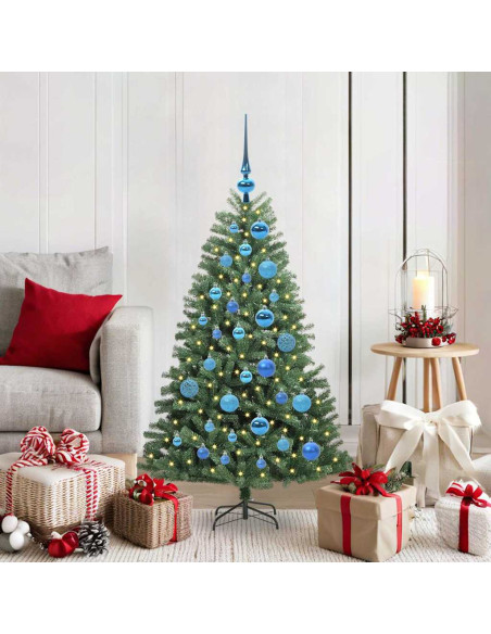 Albero di Natale Artificiale con Rami Pieghevoli Verde 120 cm