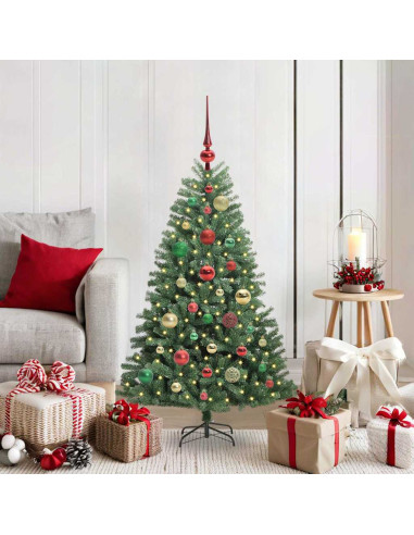 Albero di Natale Artificiale con Rami Pieghevoli Verde 120 cm