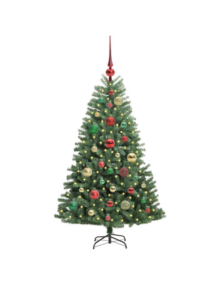 Albero di Natale Artificiale con Rami Pieghevoli Verde 120 cm