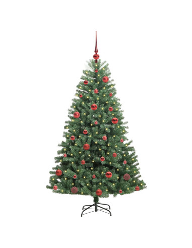 Albero di Natale Artificiale con Rami Pieghevoli Verde 150 cm