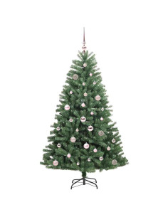 Albero di Natale Artificiale con Rami Pieghevoli Verde 150 cm 2