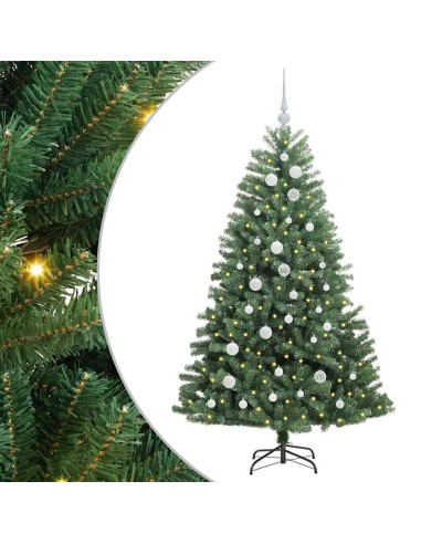 Albero di Natale Artificiale con Rami Pieghevoli Verde 150 cm