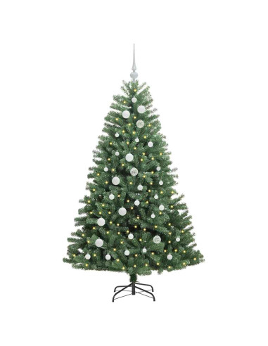 Albero di Natale Artificiale con Rami Pieghevoli Verde 150 cm