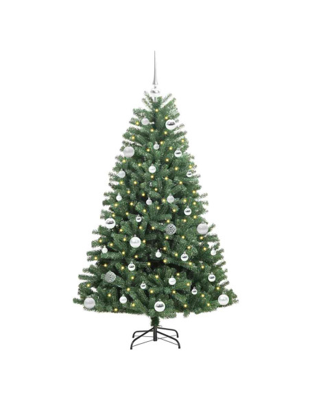 Albero di Natale Artificiale con Rami Pieghevoli Verde 150 cm