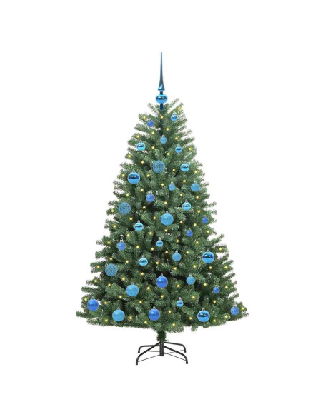 Albero di Natale Artificiale con Rami Pieghevoli Verde 150 cm