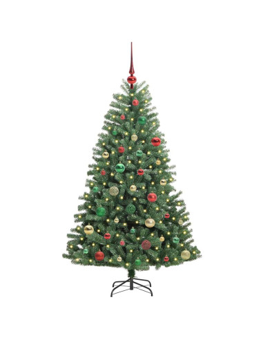 Albero di Natale Artificiale con Rami Pieghevoli Verde 150 cm