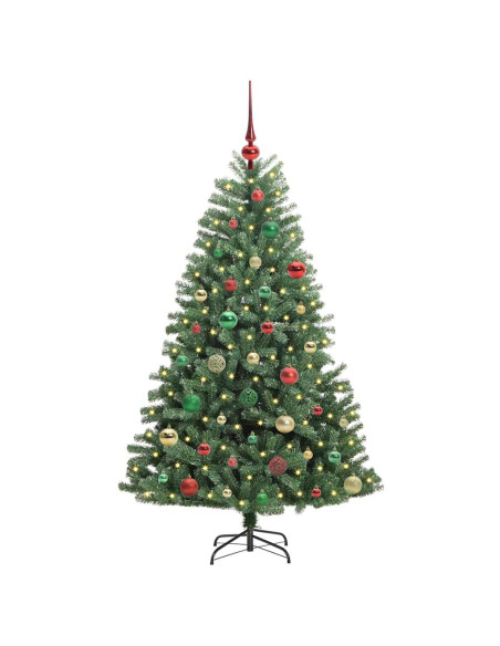 Albero di Natale Artificiale con Rami Pieghevoli Verde 150 cm