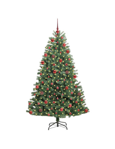 Albero di Natale Artificiale con Rami Pieghevoli Verde 180 cm