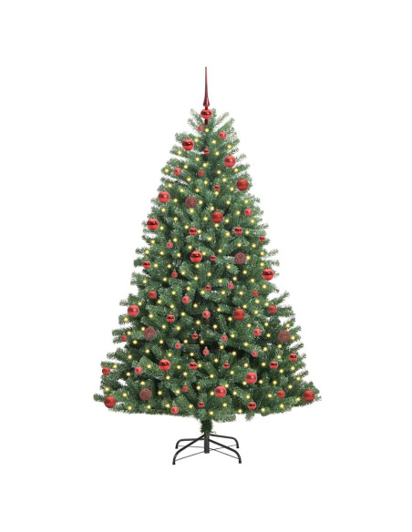 Albero di Natale Artificiale con Rami Pieghevoli Verde 180 cm