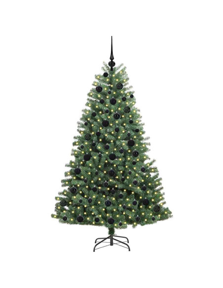 Albero di Natale Artificiale con Rami Pieghevoli Verde 180 cm