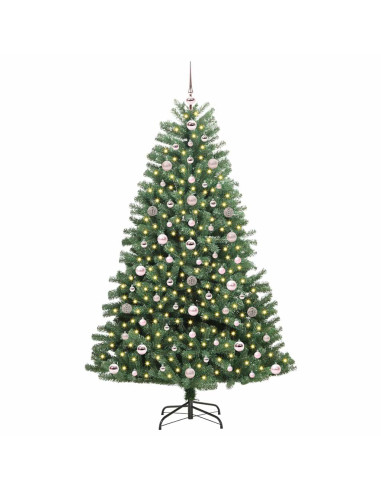 Albero di Natale Artificiale con Rami Pieghevoli Verde 180 cm