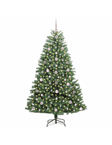 Albero di Natale Artificiale con Rami Pieghevoli Verde 180 cm