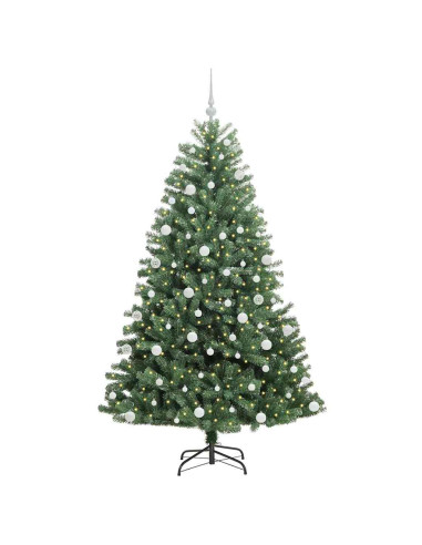 Albero di Natale Artificiale con Rami Pieghevoli Verde 180 cm