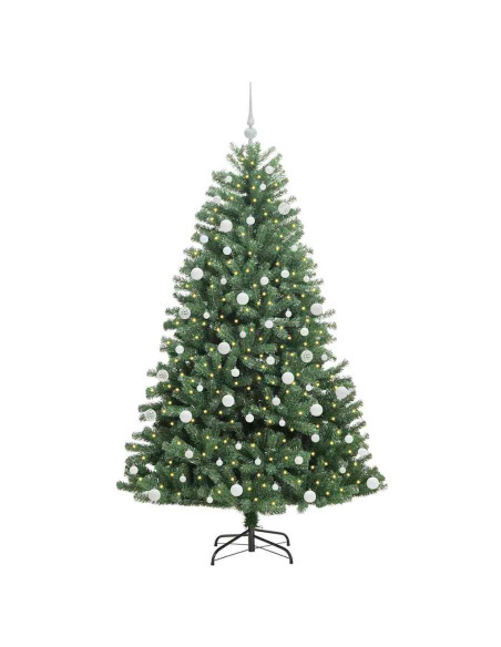 Albero di Natale Artificiale con Rami Pieghevoli Verde 180 cm