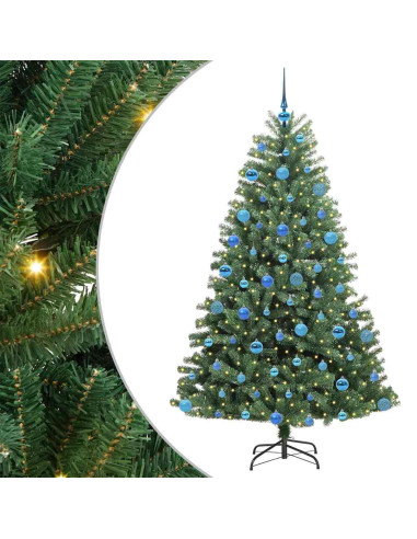 Albero di Natale Artificiale con Rami Pieghevoli Verde 180 cm