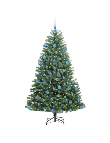 Albero di Natale Artificiale con Rami Pieghevoli Verde 180 cm