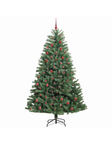 Albero di Natale Artificiale con Rami Pieghevoli Verde 210 cm