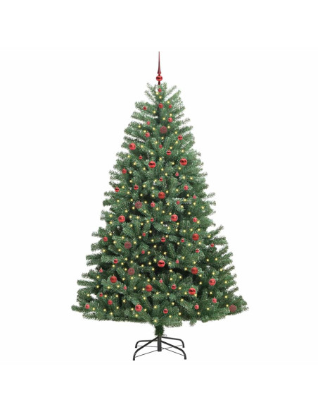 Albero di Natale Artificiale con Rami Pieghevoli Verde 240 cm
