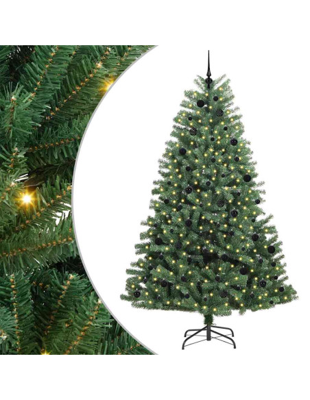 Albero di Natale Artificiale con Rami Pieghevoli Verde 240 cm