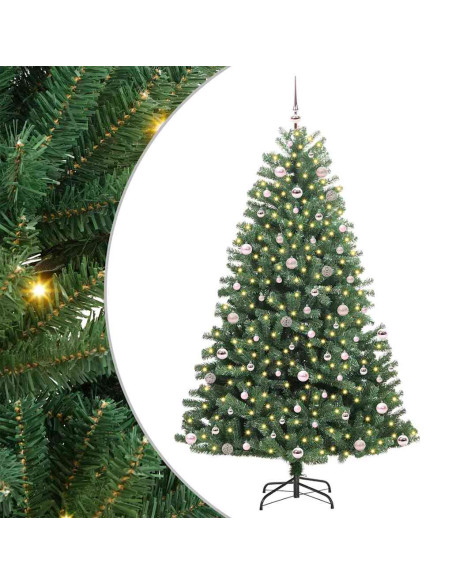 Albero di Natale Artificiale con Rami Pieghevoli Verde 240 cm