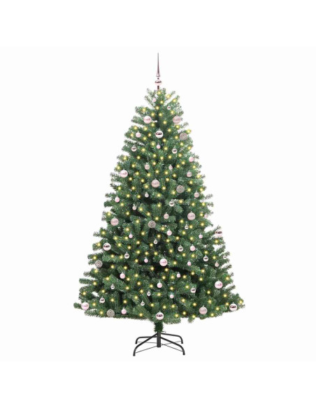 Albero di Natale Artificiale con Rami Pieghevoli Verde 240 cm