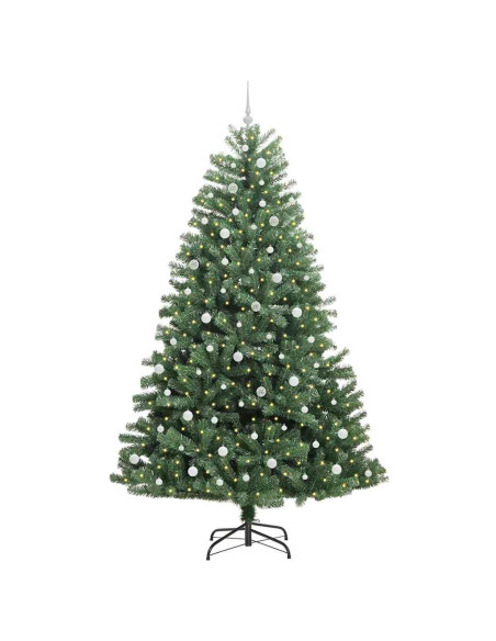 Albero di Natale Artificiale con Rami Pieghevoli Verde 240 cm