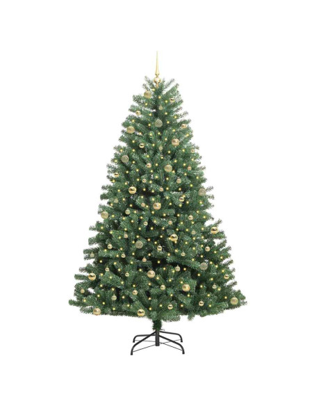 Albero di Natale Artificiale con Rami Pieghevoli Verde 240 cm