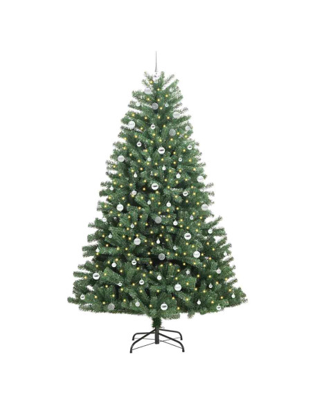 Albero di Natale Artificiale con Rami Pieghevoli Verde 240 cm